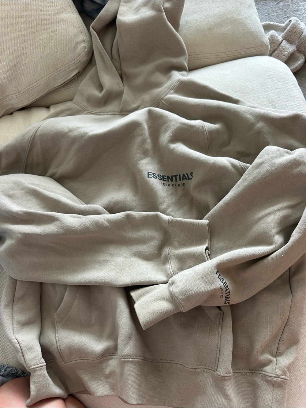 ESSENTIALS Hoodie in Light Taupe